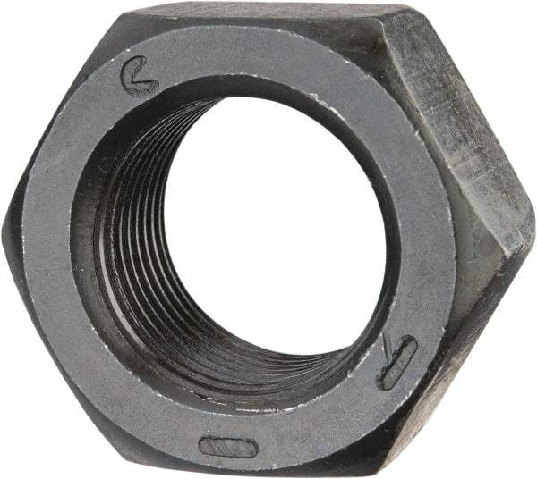 Value Collection - 7/8-14 UNF Steel Right Hand Hex Nut - 1-5/16" Across Flats, 3/4" High, Black Oxide Finish - Americas Industrial Supply