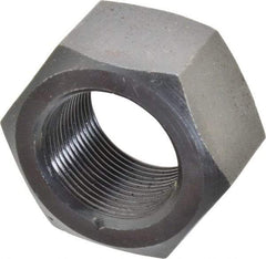 Value Collection - 1-1/2 - 12 UNF Steel Right Hand Hex Nut - 2-1/4" Across Flats, 1-9/32" High, Uncoated - Americas Industrial Supply