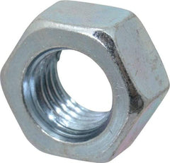 Value Collection - 5/16-24 UNF Steel Right Hand Hex Nut - 1/2" Across Flats, 17/64" High, Zinc-Plated Finish - Americas Industrial Supply