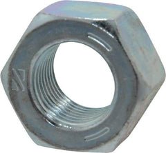 Value Collection - 9/16-18 UNF Steel Right Hand Hex Nut - 7/8" Across Flats, 31/64" High, Zinc-Plated Finish - Americas Industrial Supply