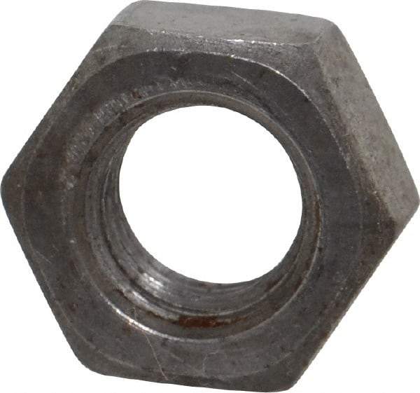 Value Collection - 7/16-14 UNC Steel Right Hand Hex Nut - 11/16" Across Flats, 3/8" High, Uncoated - Americas Industrial Supply