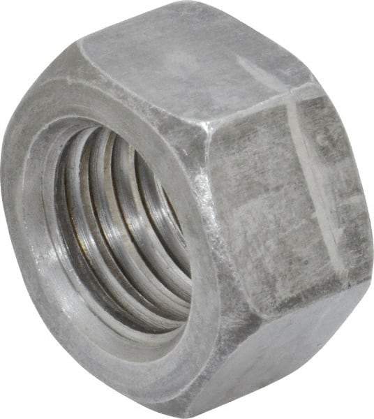 Value Collection - 1-8 UNC Steel Right Hand Hex Nut - 1-1/2" Across Flats, 0.8594" High, Uncoated - Americas Industrial Supply