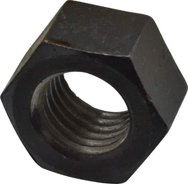 Value Collection - 1-1/8 - 7 UNC Steel Right Hand Hex Nut - 1-11/16" Across Flats, 31/32" High, Uncoated - Americas Industrial Supply