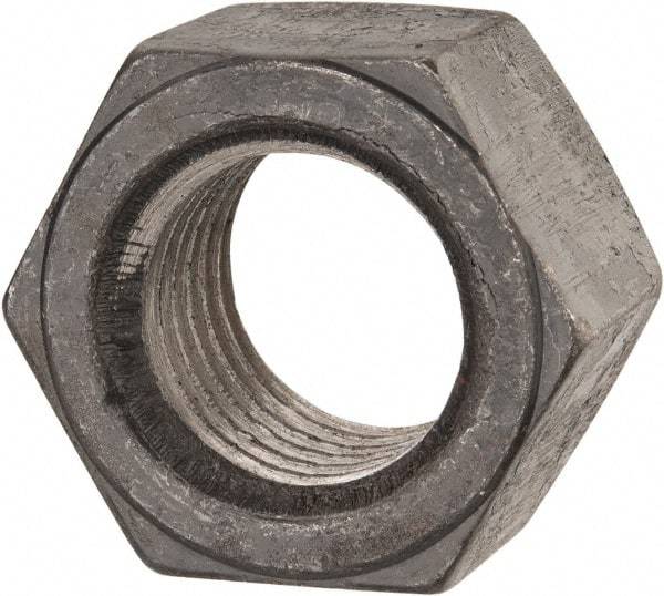 Value Collection - 1-1/4 - 7 UN Steel Right Hand Hex Nut - 1-7/8" Across Flats, 1-1/16" High, Uncoated - Americas Industrial Supply