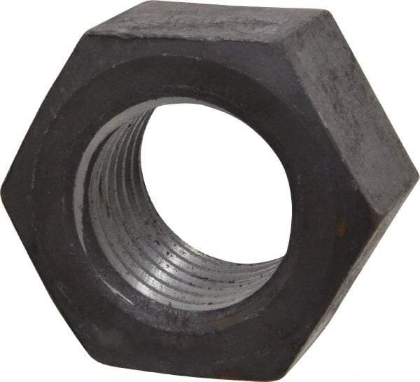 Value Collection - 1-1/2 - 6 UN Steel Right Hand Hex Nut - 2-1/4" Across Flats, 1-9/32" High, Uncoated - Americas Industrial Supply