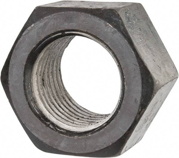 Value Collection - 2-1/4 - 4-1/2 UNC Steel Right Hand Hex Nut - 3-3/8" Across Flats, 1-55/64" High, Uncoated - Americas Industrial Supply