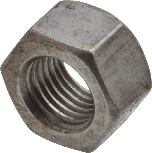 Value Collection - 3/8-24 UNF Steel Right Hand Hex Nut - 9/16" Across Flats, 0.3281" High, Uncoated - Americas Industrial Supply