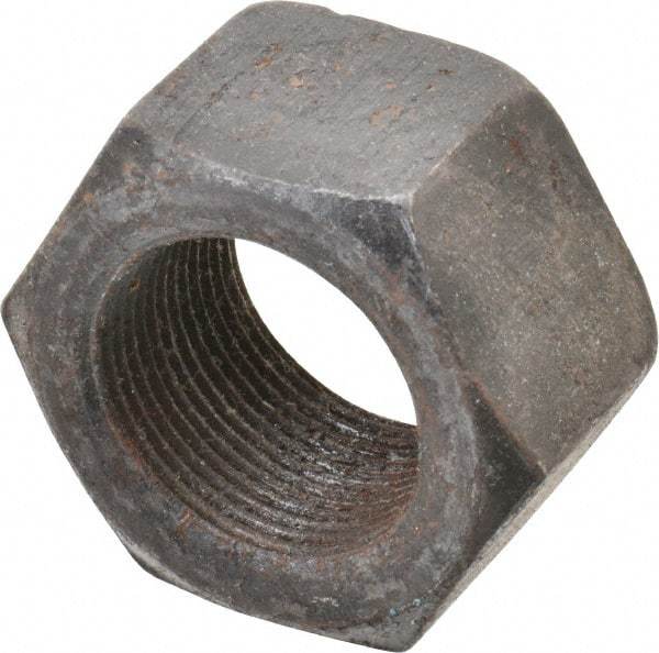 Value Collection - 1-1/2 - 12 UNF Steel Right Hand Hex Nut - 2-1/4" Across Flats, 1.2813" High, Uncoated - Americas Industrial Supply