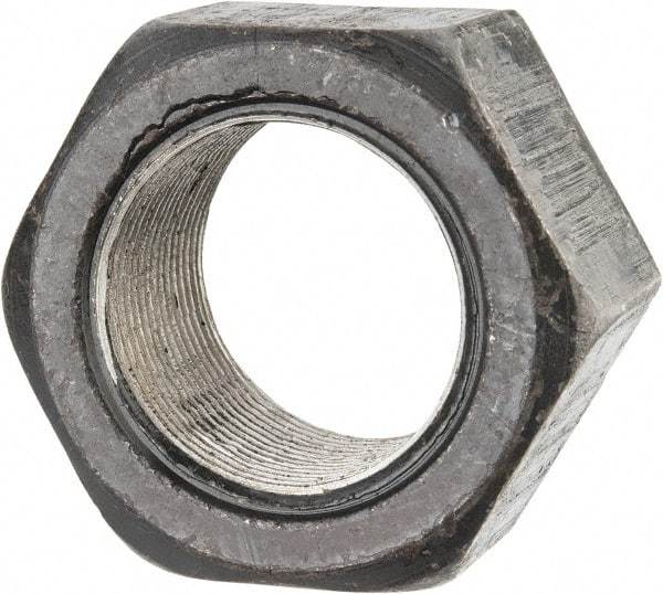 Value Collection - 1-5/8 - 12 UN Steel Right Hand Hex Nut - 2-7/16" Across Flats, 1-25/64" High, Uncoated - Americas Industrial Supply