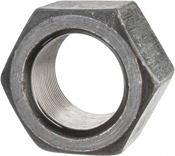 Value Collection - 1-7/8 - 12 UN Steel Right Hand Hex Nut - 2-3/4" Across Flats, 1-3/4" High, Uncoated - Americas Industrial Supply