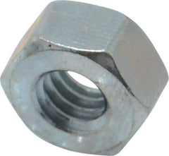 Value Collection - 1/4-20 UNC Steel Left Hand Hex Nut - 7/16" Across Flats, 7/32" High, Uncoated - Americas Industrial Supply