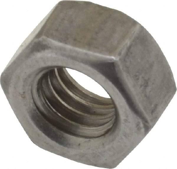 Value Collection - 5/16-18 UNC Steel Left Hand Hex Nut - 1/2" Across Flats, 17/64" High, Uncoated - Americas Industrial Supply