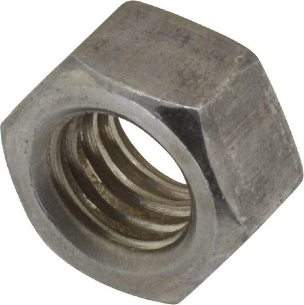 Value Collection - 3/8-16 UNC Steel Left Hand Hex Nut - 9/16" Across Flats, 21/64" High, Uncoated - Americas Industrial Supply