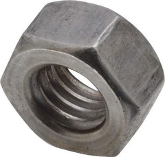 Value Collection - 7/16-14 UNC Steel Left Hand Hex Nut - 11/16" Across Flats, 3/8" High, Uncoated - Americas Industrial Supply