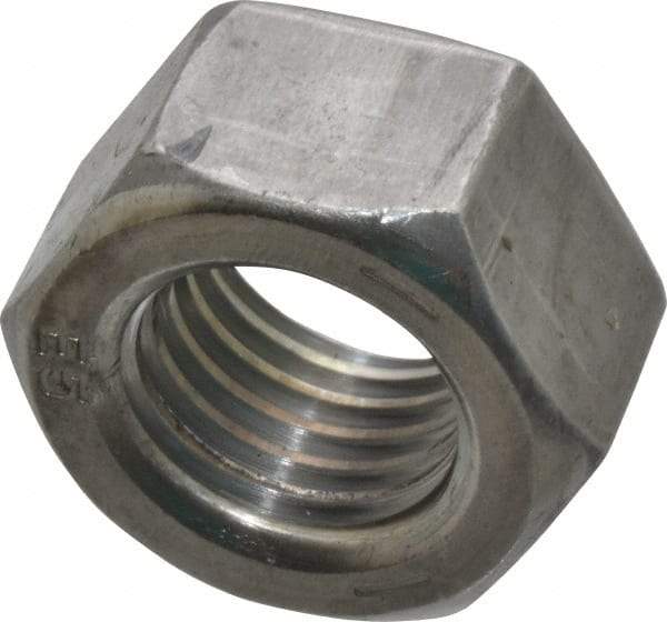 Value Collection - 7/8-9 UNC Steel Left Hand Hex Nut - 1-5/16" Across Flats, 3/4" High, Uncoated - Americas Industrial Supply