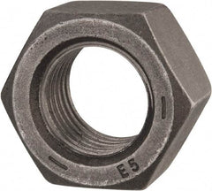 Value Collection - 1-1/4 - 7 UNC Steel Left Hand Hex Nut - 1-7/8" Across Flats, 1-1/16" High, Uncoated - Americas Industrial Supply