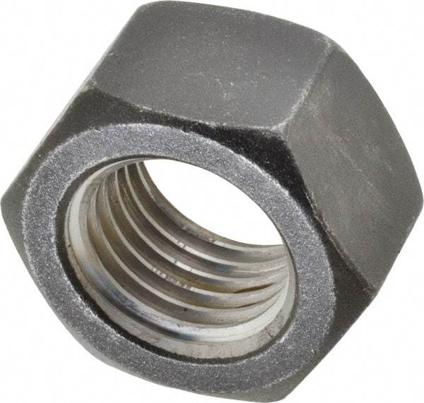 Value Collection - 1-1/2 - 6 UNC Steel Left Hand Hex Nut - 2-1/4" Across Flats, 1-9/32" High, Uncoated - Americas Industrial Supply