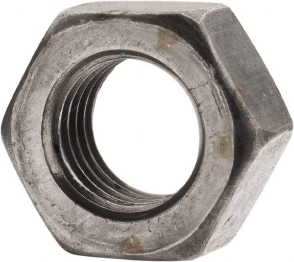 Value Collection - 5/16-24 UNF Steel Left Hand Hex Nut - 1/2" Across Flats, 17/64" High, Uncoated - Americas Industrial Supply