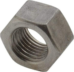 Value Collection - 3/8-24 UNF Steel Left Hand Hex Nut - 9/16" Across Flats, 21/64" High, Uncoated - Americas Industrial Supply