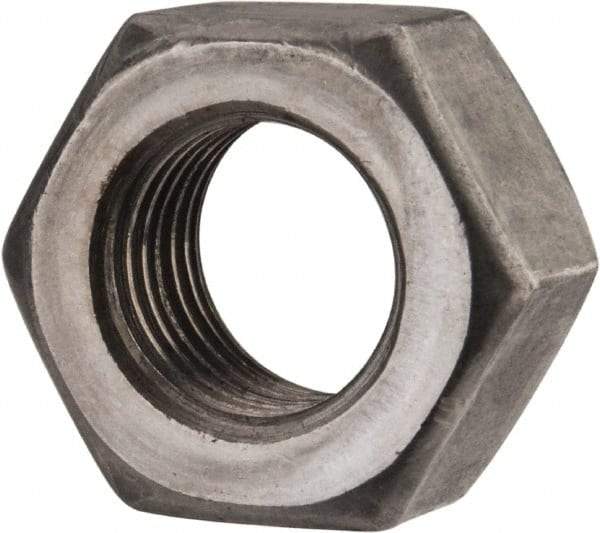 Value Collection - 7/16-20 UNF Steel Left Hand Hex Nut - 11/16" Across Flats, 3/8" High, Uncoated - Americas Industrial Supply