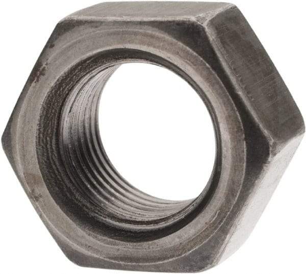 Value Collection - 1/2-20 UNF Steel Left Hand Hex Nut - 3/4" Across Flats, 7/16" High, Uncoated - Americas Industrial Supply