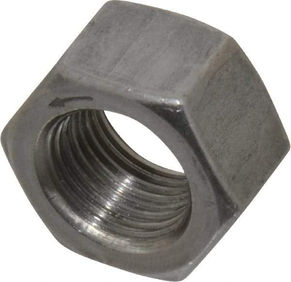 Value Collection - 5/8-18 UNF Steel Left Hand Hex Nut - 15/16" Across Flats, 35/64" High, Uncoated - Americas Industrial Supply