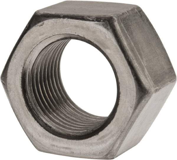 Value Collection - 3/4-16 UNF Steel Left Hand Hex Nut - 1-1/8" Across Flats, 41/64" High, Uncoated - Americas Industrial Supply