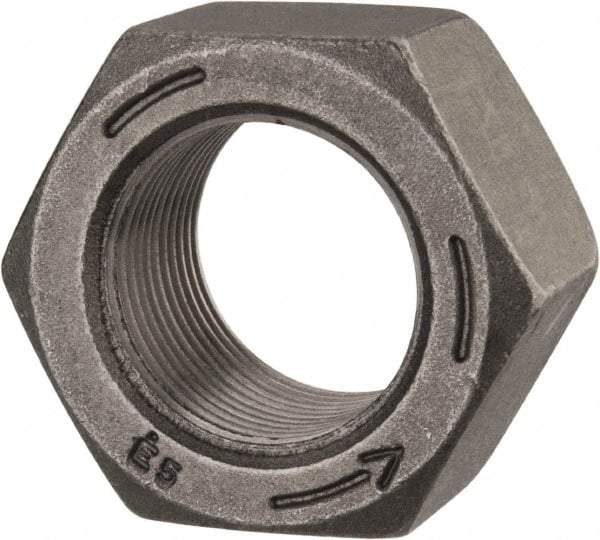 Value Collection - 1-1/4 - 12 UNF Steel Left Hand Hex Nut - 1-7/8" Across Flats, 1-1/16" High, Uncoated - Americas Industrial Supply