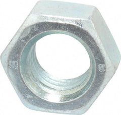 Value Collection - M18x2.50 Steel Right Hand Hex Nut - 27mm Across Flats, 15mm High, Zinc-Plated Finish - Americas Industrial Supply