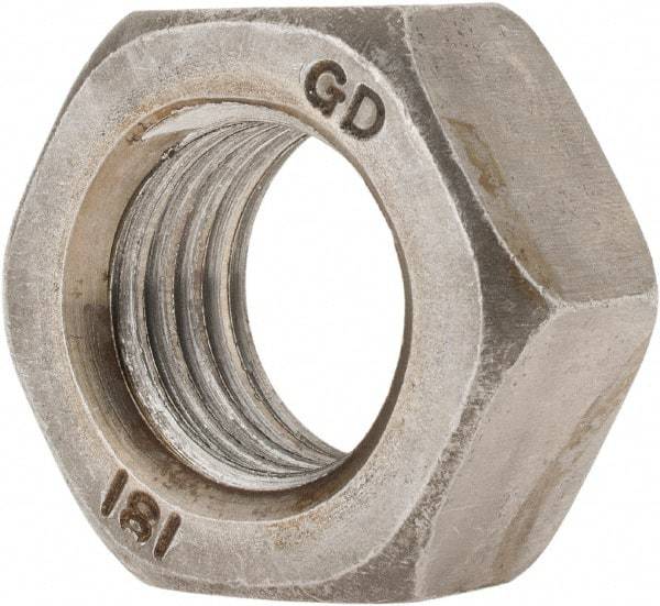 Value Collection - M24x3.00 Steel Right Hand Hex Nut - 36mm Across Flats, 19mm High, Uncoated - Americas Industrial Supply