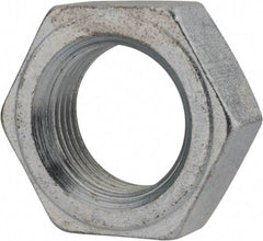 Value Collection - 1-1/8 - 12 UNF Steel Right Hand Hex Jam Nut - 1-11/16" Across Flats, 39/64" High, Zinc Clear Finish - Americas Industrial Supply