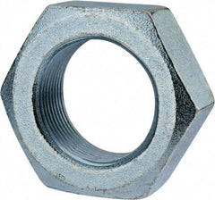 Value Collection - 1-1/2 - 12 UN Steel Right Hand Hex Jam Nut - 2-1/4" Across Flats, 27/32" High, Zinc-Plated Finish - Americas Industrial Supply