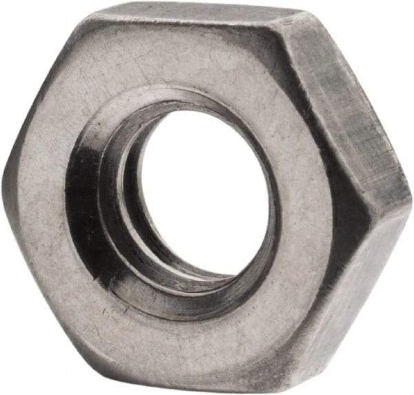 Value Collection - 1/4-20 UNC Steel Left Hand Hex Jam Nut - 7/16" Across Flats, 5/32" High, Uncoated - Americas Industrial Supply