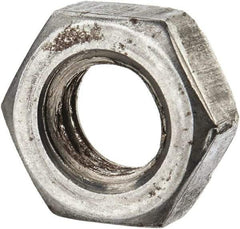 Value Collection - 5/16-18 UNC Steel Left Hand Hex Jam Nut - 1/2" Across Flats, 3/16" High, Uncoated - Americas Industrial Supply