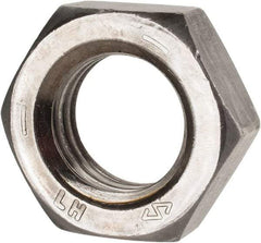 Value Collection - 1-8 UNC Steel Left Hand Hex Jam Nut - 1-1/2" Across Flats, 35/64" High, Uncoated - Americas Industrial Supply