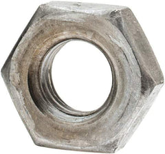 Value Collection - 1/4-28 UNF Steel Left Hand Hex Jam Nut - 7/16" Across Flats, 5/32" High, Uncoated - Americas Industrial Supply