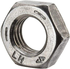 Value Collection - 5/16-24 UNF Steel Left Hand Hex Jam Nut - 1/2" Across Flats, 3/16" High, Uncoated - Americas Industrial Supply