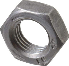 Value Collection - 3/8-24 UNF Steel Left Hand Hex Jam Nut - 9/16" Across Flats, 7/32" High, Uncoated - Americas Industrial Supply