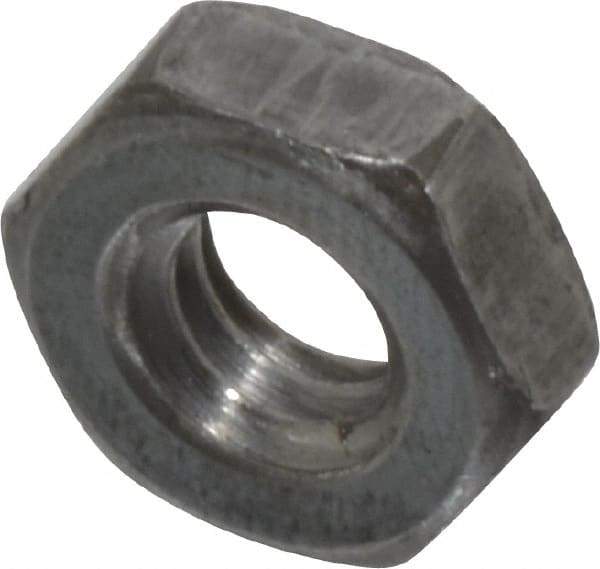 Value Collection - 1/4-20 UNC Steel Right Hand Hex Jam Nut - 7/16" Across Flats, 0.1563" High, Uncoated - Americas Industrial Supply