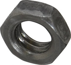 Value Collection - 3/8-16 UNC Steel Right Hand Hex Jam Nut - 9/16" Across Flats, 0.2188" High, Uncoated - Americas Industrial Supply