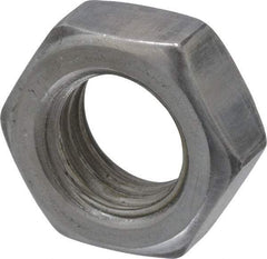 Value Collection - 1/2-13 UNC Steel Right Hand Hex Jam Nut - 3/4" Across Flats, 5/16" High, Uncoated - Americas Industrial Supply