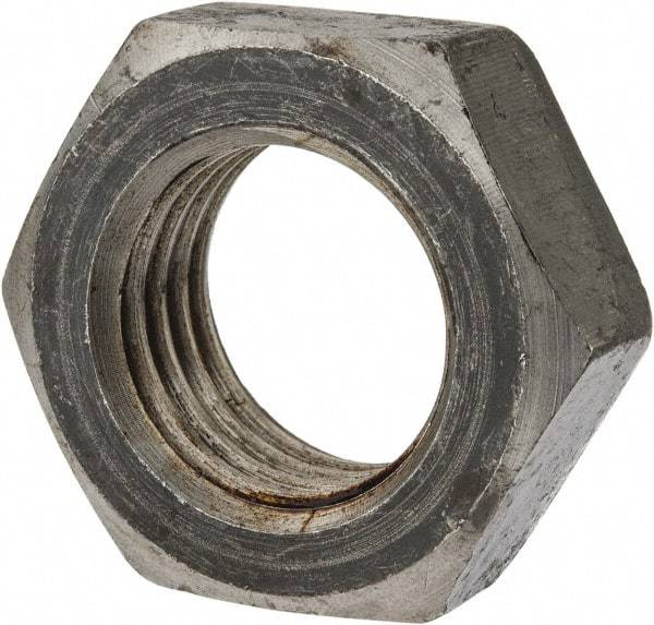 Value Collection - 1-1/4 - 7 UNC Steel Right Hand Hex Jam Nut - 1-7/8" Across Flats, 0.7188" High, Uncoated - Americas Industrial Supply