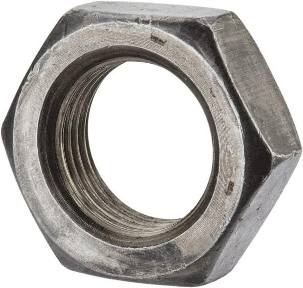 Value Collection - 7/8-14 UN Steel Right Hand Hex Jam Nut - 1-5/16" Across Flats, 31/64" High, Uncoated - Americas Industrial Supply