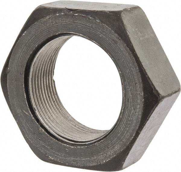 Value Collection - 1-3/4 - 12 UNF Steel Right Hand Hex Jam Nut - 2-5/8" Across Flats, 31/32" High, Uncoated - Americas Industrial Supply