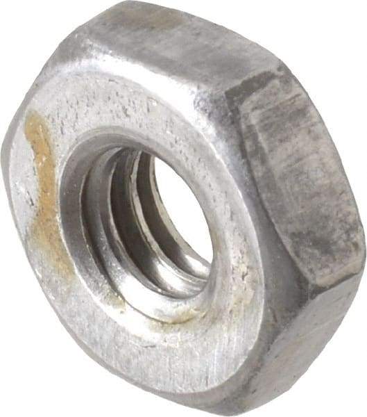 Value Collection - 1/4-20 UNC Steel Right Hand Heavy Hex Jam Nut - 1/2" Across Flats, 11/64" High, Uncoated, 2B Class of Fit - Americas Industrial Supply