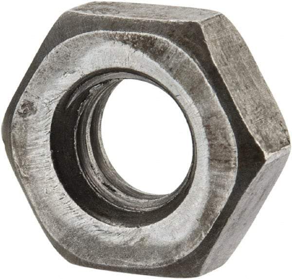 Value Collection - 5/16-18 UNC Steel Right Hand Heavy Hex Jam Nut - 9/16" Across Flats, 13/64" High, Uncoated, 2B Class of Fit - Americas Industrial Supply