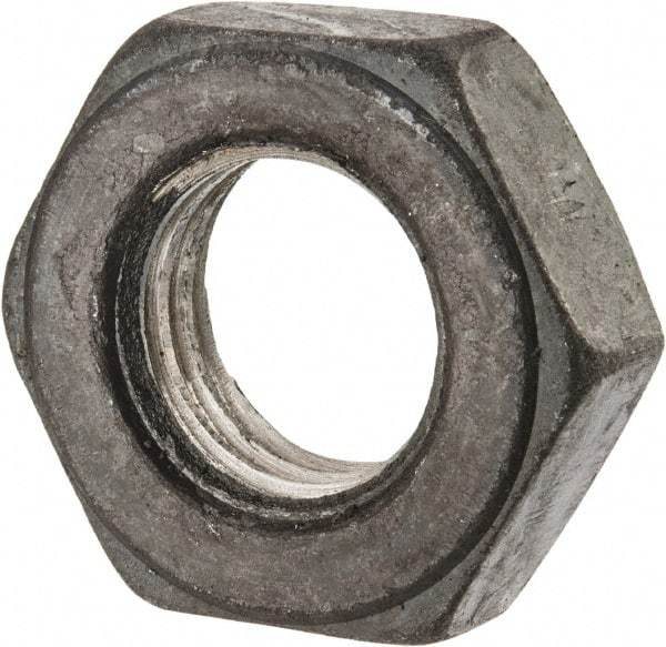 Value Collection - 7/8-9 UNC Steel Right Hand Heavy Hex Jam Nut - 1-7/16" Across Flats, 31/64" High, Uncoated, 2B Class of Fit - Americas Industrial Supply