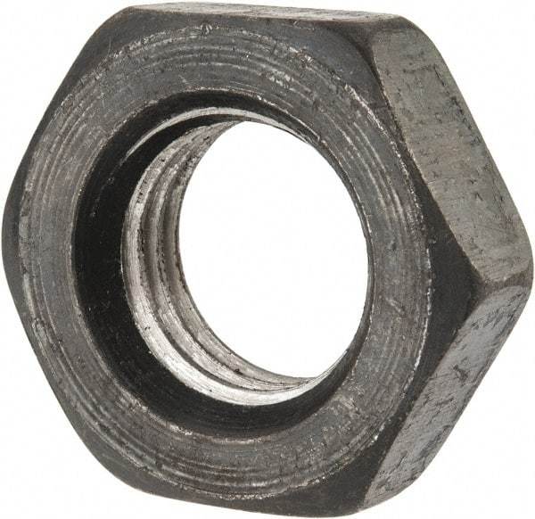 Value Collection - 1-8 UNC Steel Right Hand Heavy Hex Jam Nut - 1-5/8" Across Flats, 35/64" High, Uncoated, 2B Class of Fit - Americas Industrial Supply