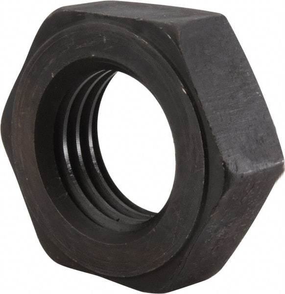 Value Collection - 2 - 4-1/2 UNC Steel Right Hand Heavy Hex Jam Nut - 3-1/8" Across Flats, 1-3/32" High, Uncoated, 2B Class of Fit - Americas Industrial Supply