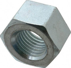 Value Collection - 1-1/4 - 7 UNC Steel Right Hand Heavy Hex Nut - 2" Across Flats, 1-7/32" High, Zinc-Plated Finish - Americas Industrial Supply